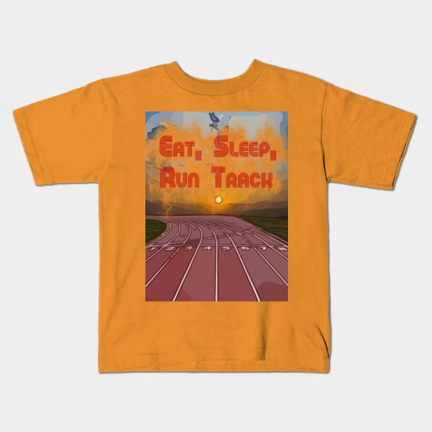 Fasbytes Running ‘Eat, Sleep, Run track’ Kids T-Shirt by FasBytes